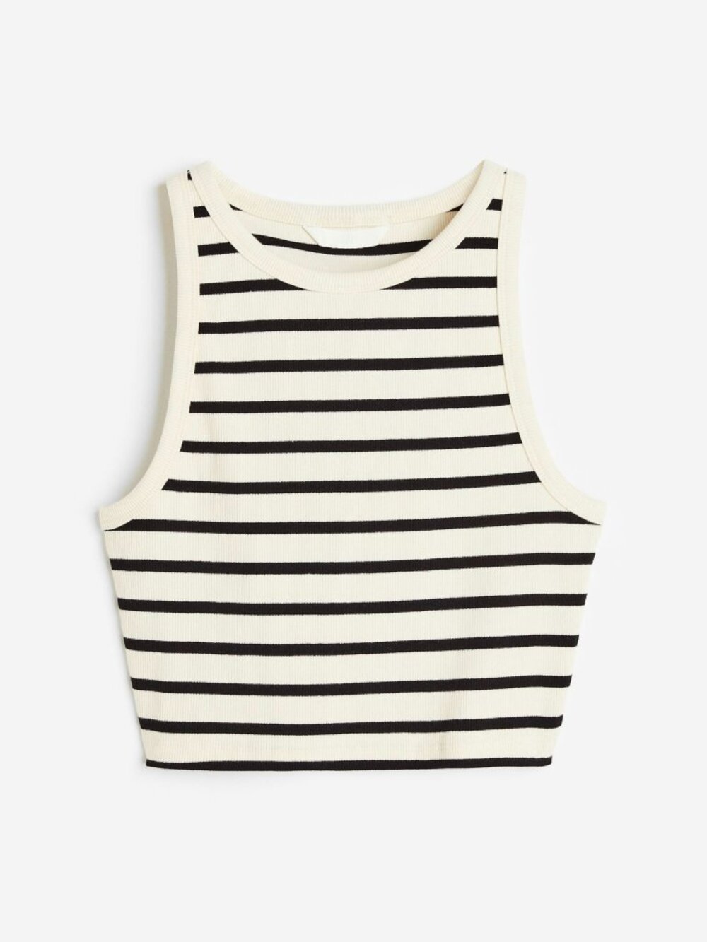 Striped Ribbed Tank 🤍🖤 Clean Girl • Old Money • Y2K Vibes - Size S